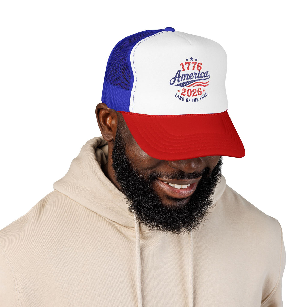 1776 America Trucker Hat For Hiking USA 250th Anniversary Cap For Mom Fourth Of July Hat Patriotic – product image 8