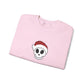 Embroidered Skull Christmas Sweatshirt For Her Goth Holiday Crewneck Gift For Best Friend Alt Winter Pullover For Him Spooky Santa Top Teen