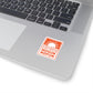 Retro Summer Sticker Beach Goer Orange Sun Laptop Decal Gift For Friend Fun Travel Art Unique Aesthetic Present For Teen Coastal Item Design