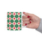 Pattern Christmas Mug Gift For Mom Vintage Harlequin Coffee Cup Present For Sister Retro Ceramic Holiday Drinkware