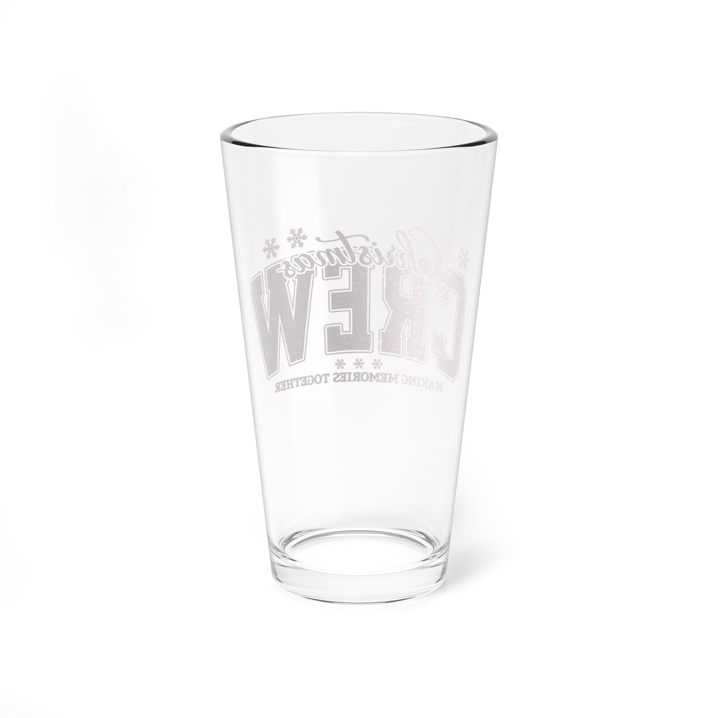 Christmas Crew Mixing Glass Gift For Best Friend Holiday Cocktail Tumbler Present For Roommate Festive Drinkware Memory Making Barware Cup