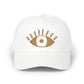 Embroidered Evil Eye Dad Cap Boho Fashion Hat Spiritual Gift For Friend Minimal Cotton Accessory Festival Outfit Her Present Everyday Style
