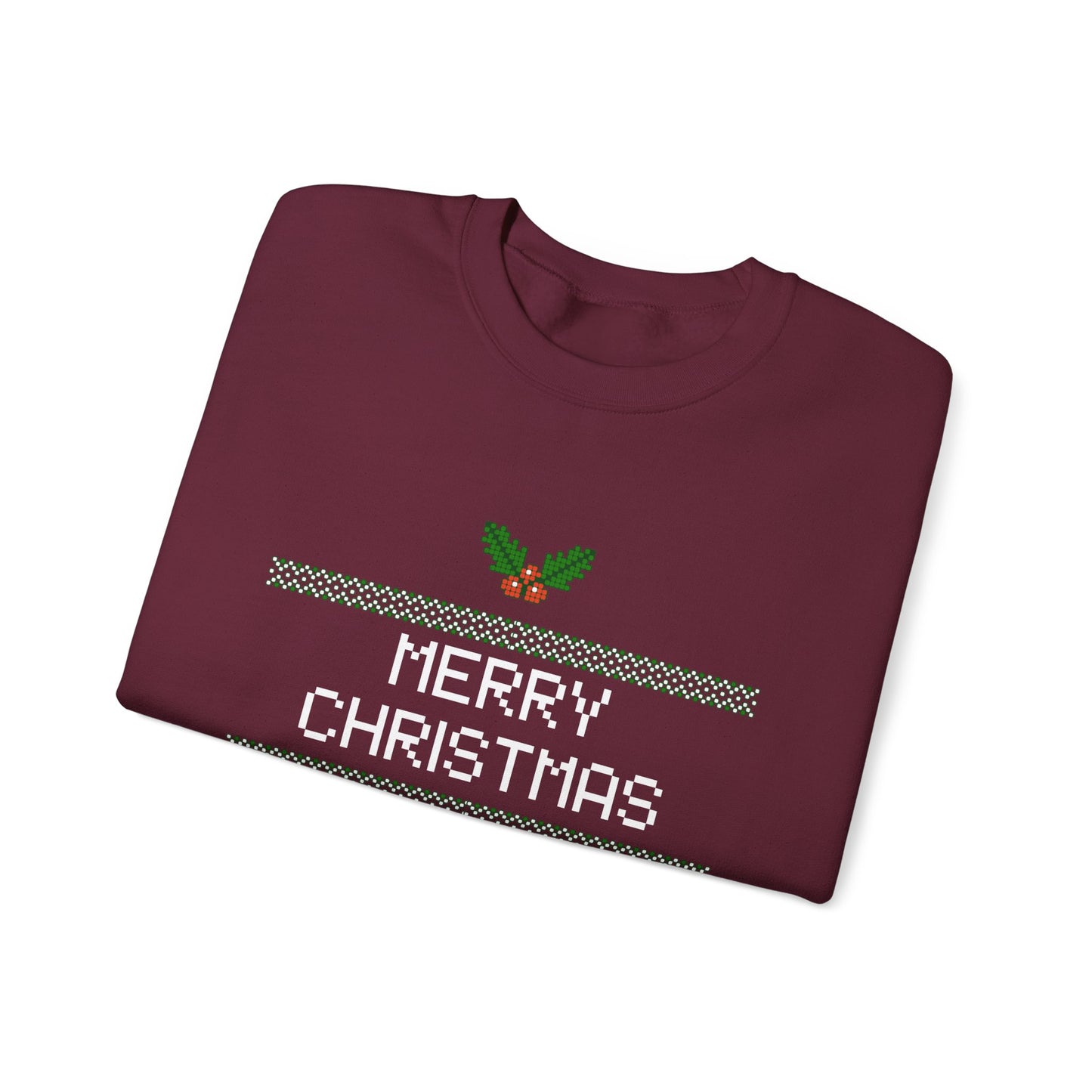 Ugly Christmas Sweater Matching Family Crewneck  Retro Holiday Jumper Cute Xmas Party Gift Cozy Winter Pullover Pixel Christmas Sweatshirt