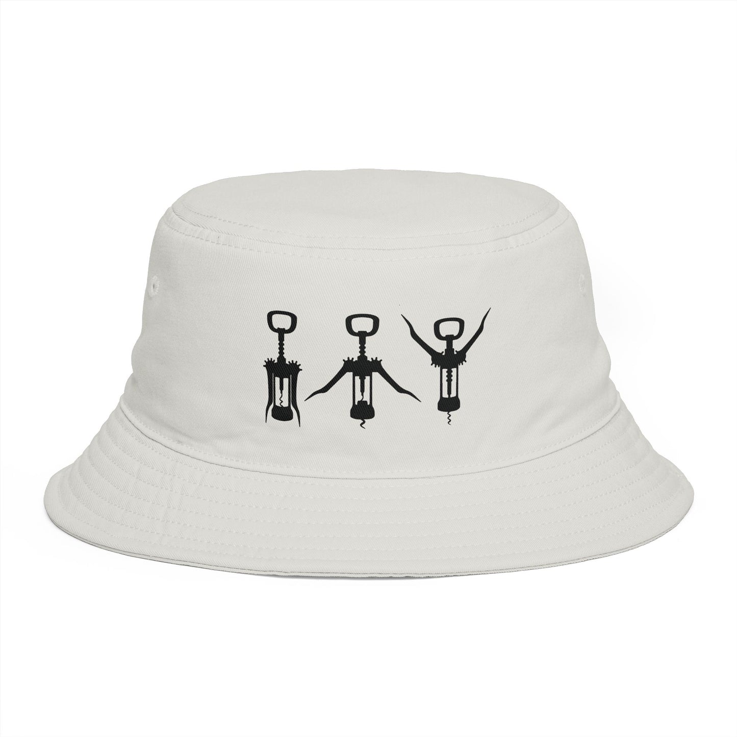 Wine Lover Bucket Hat For Friend Birthday Gift Funny Corkscrew Hat Minimalist Foodie Fisherman Cap White Summer Festival Travel Accessory