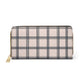 Pastel Pink Black Checkered Zipper Wallet Gift For Teen Girl Wallet Modern Minimalist Card Pouch Beige Checkered Purse For Woman Boss Gift