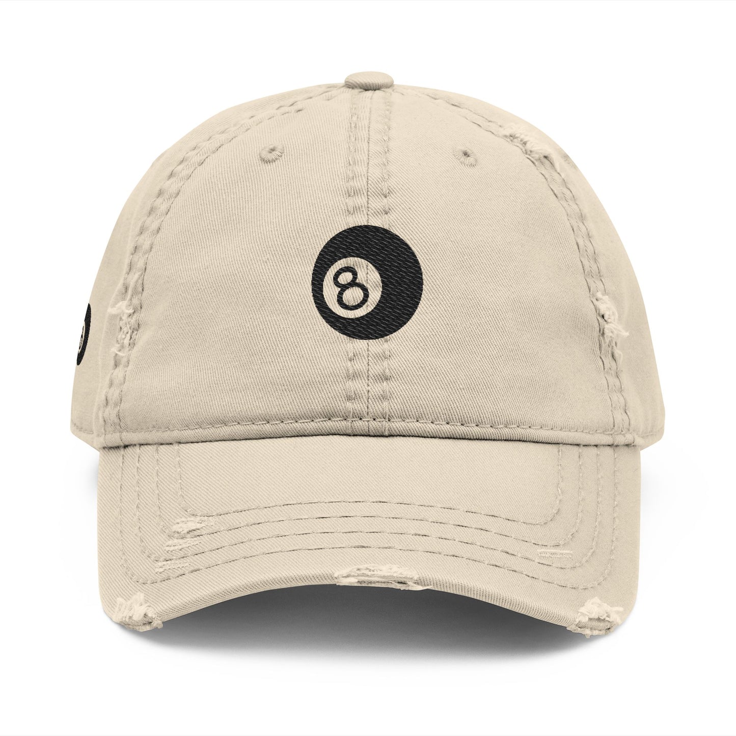 8 Ball Hat Embroidered Distressed Cap Vintage Hat For Pool Player Gift Streetwear Hat Ballards Player Gift Retro Aesthetic Cap Gamer Gift
