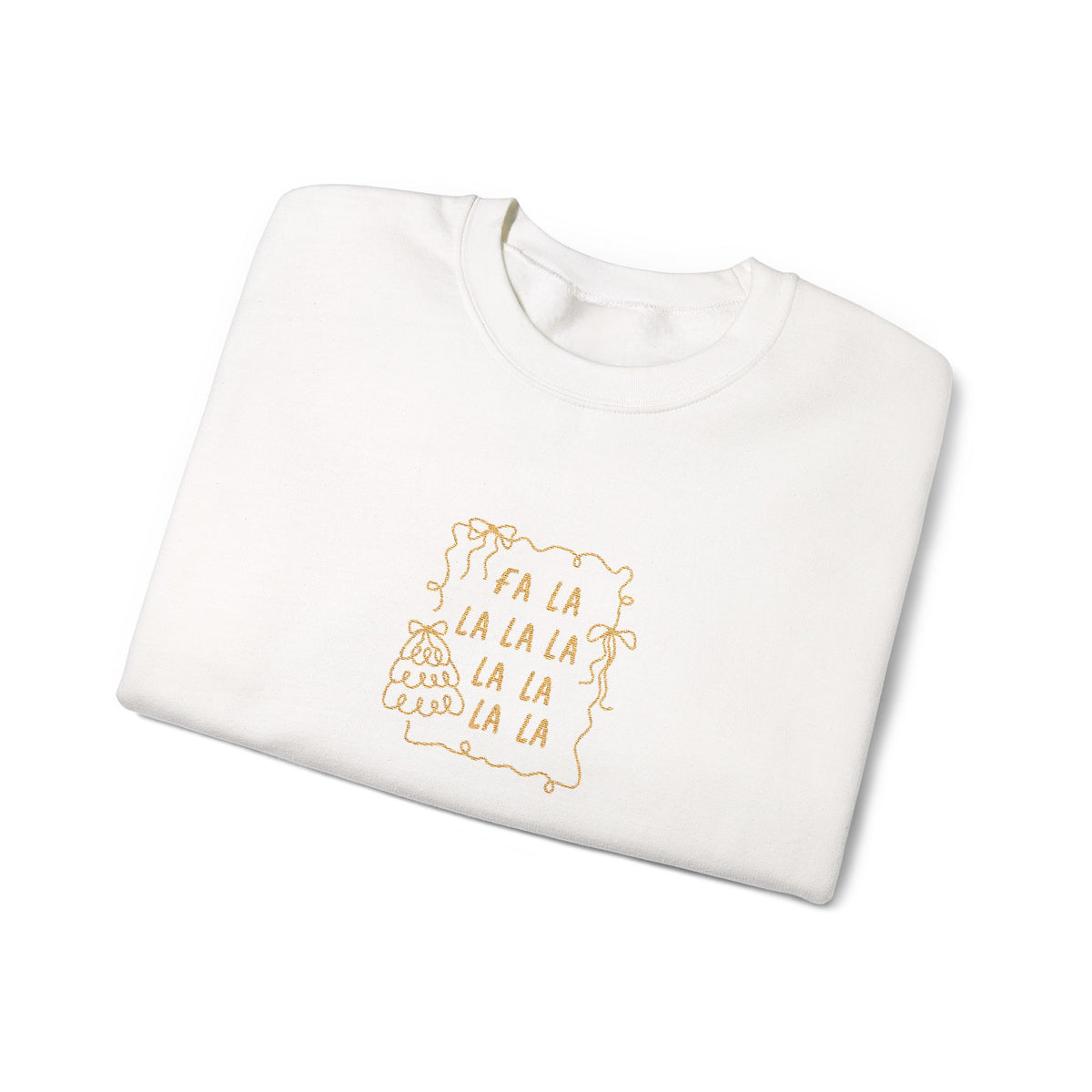 Fa La La Christmas Sweatshirt Gift For Wife Holiday Crewneck Present For Girlfriend Minimal Graphic Pullover Cozy Winter Outfit Top Style