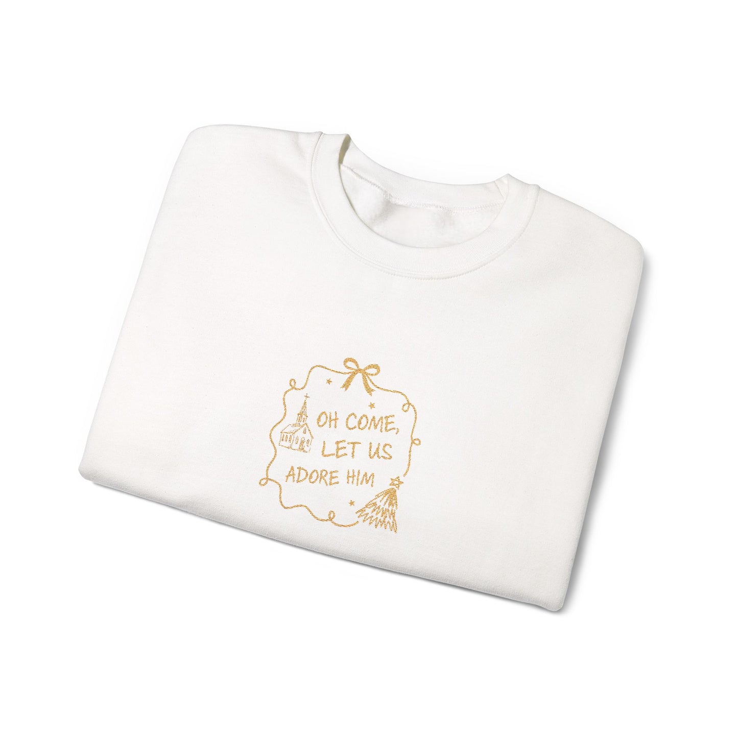 Adore Christmas Sweatshirt Gift For Mom Faith Crewneck Winter Present For Sister Framed Quote Pullover Cozy Holiday Church Outfit Top Style