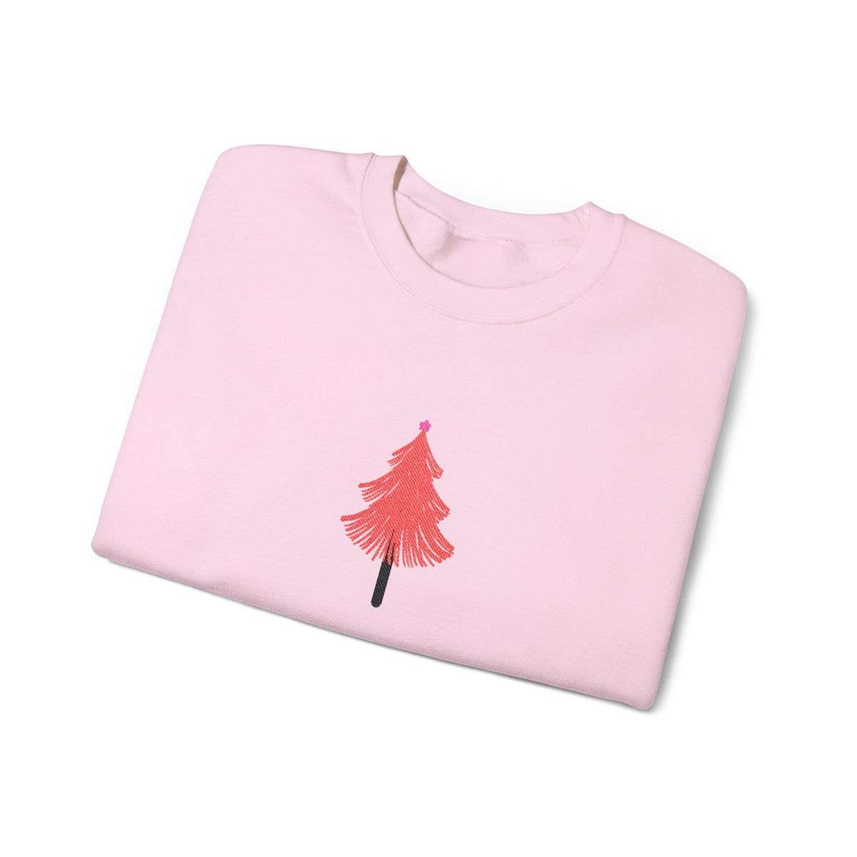Embroidered Tree Sweatshirt Christmas Tree Pullover Gift For Her Crewneck Christmas Top Maximalist Festive Apparel Girly Winter Pullover