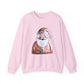 Blush Santa Sweatshirt For Cozy Holiday Style Cute Pink Christmas Pullover Whimsical Winter Crewneck Gift For Her Festive Fashion