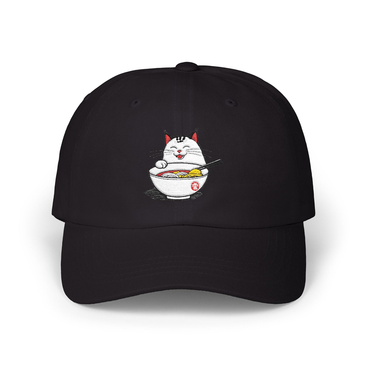 Ramen Cat Hat Japanese Embroidered Cap Cute Kawaii Kitty Baseball Hat Anime Food Lover Gift Sushi Streetwear Accessory Gift For Japan Lover