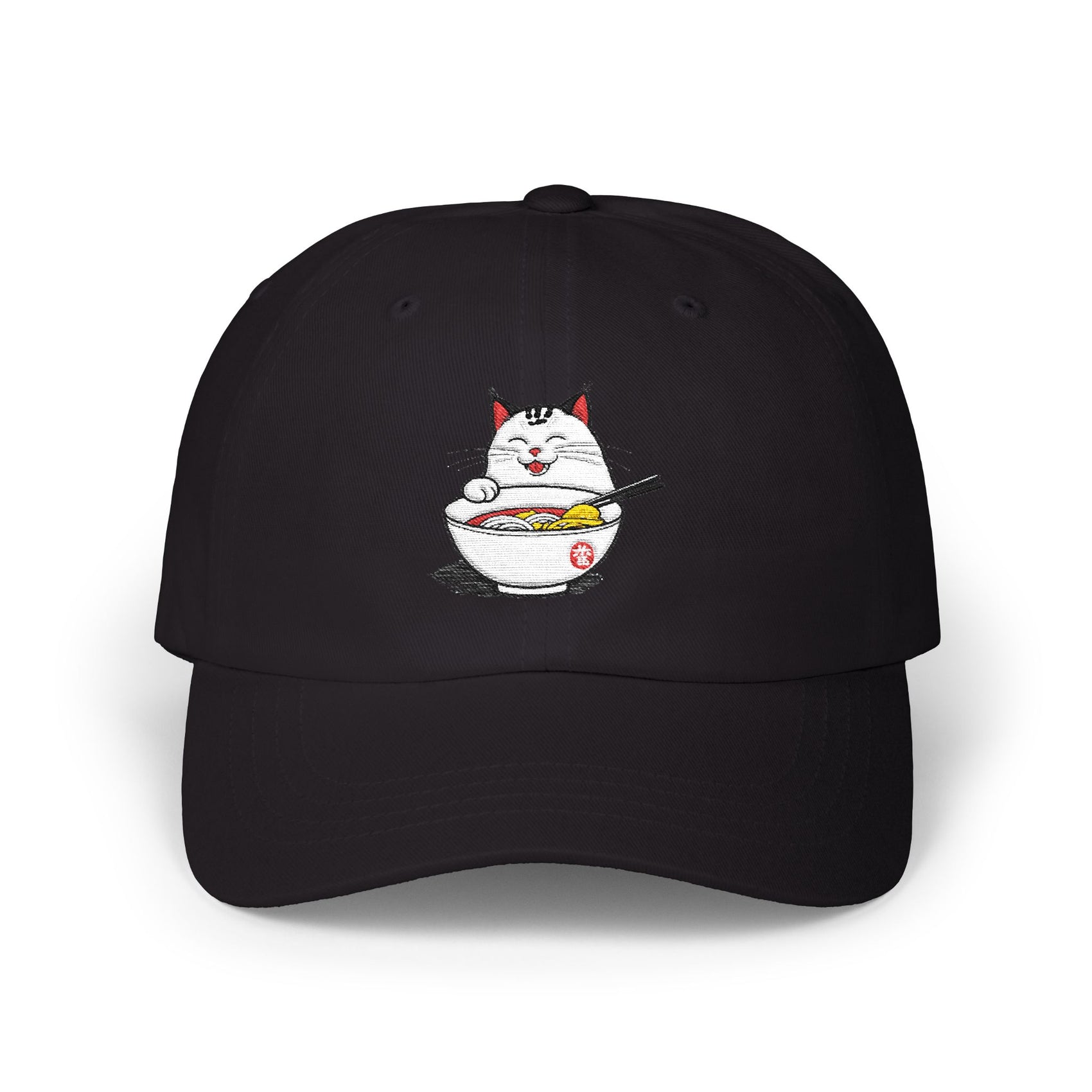 Ramen Cat Hat Japanese Embroidered Cap Cute Kawaii Kitty Baseball Hat Anime Food Lover Gift Sushi Streetwear Accessory Gift For Japan Lover
