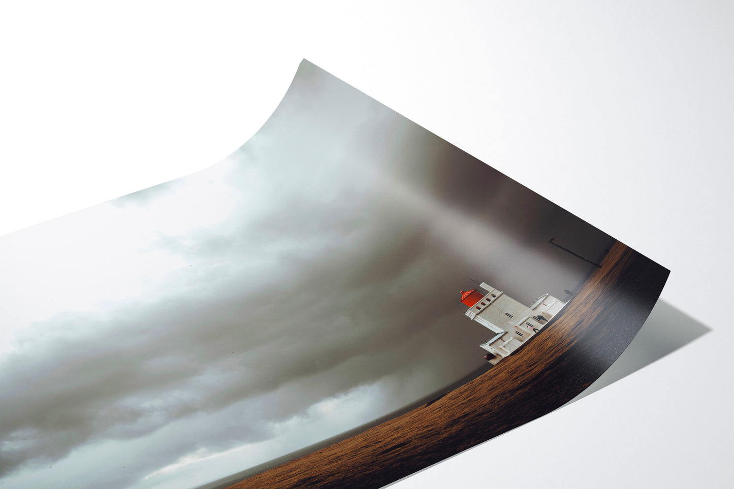 Mysterious lighthouse in Dyrholaey, Iceland  under dramatic stormy skies #18