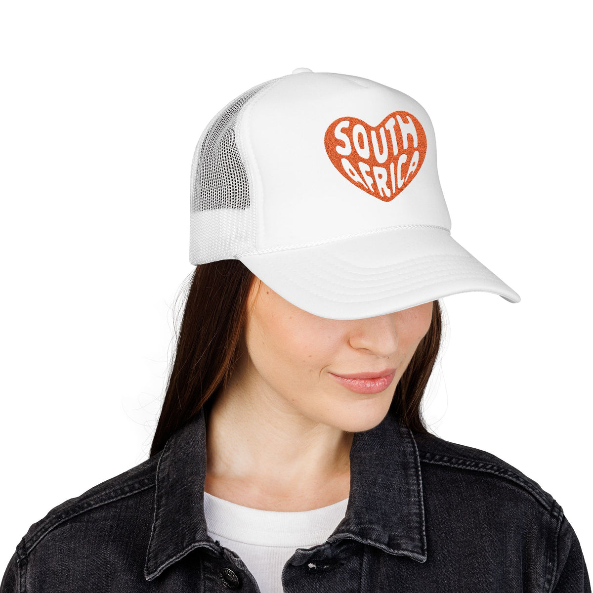 South Africa Embroidered Hat Gift For Travelers White Foam Mesh Cap Travel Embroidery Hat Africa Gift Summer Hat Unisex Streetwear Cap