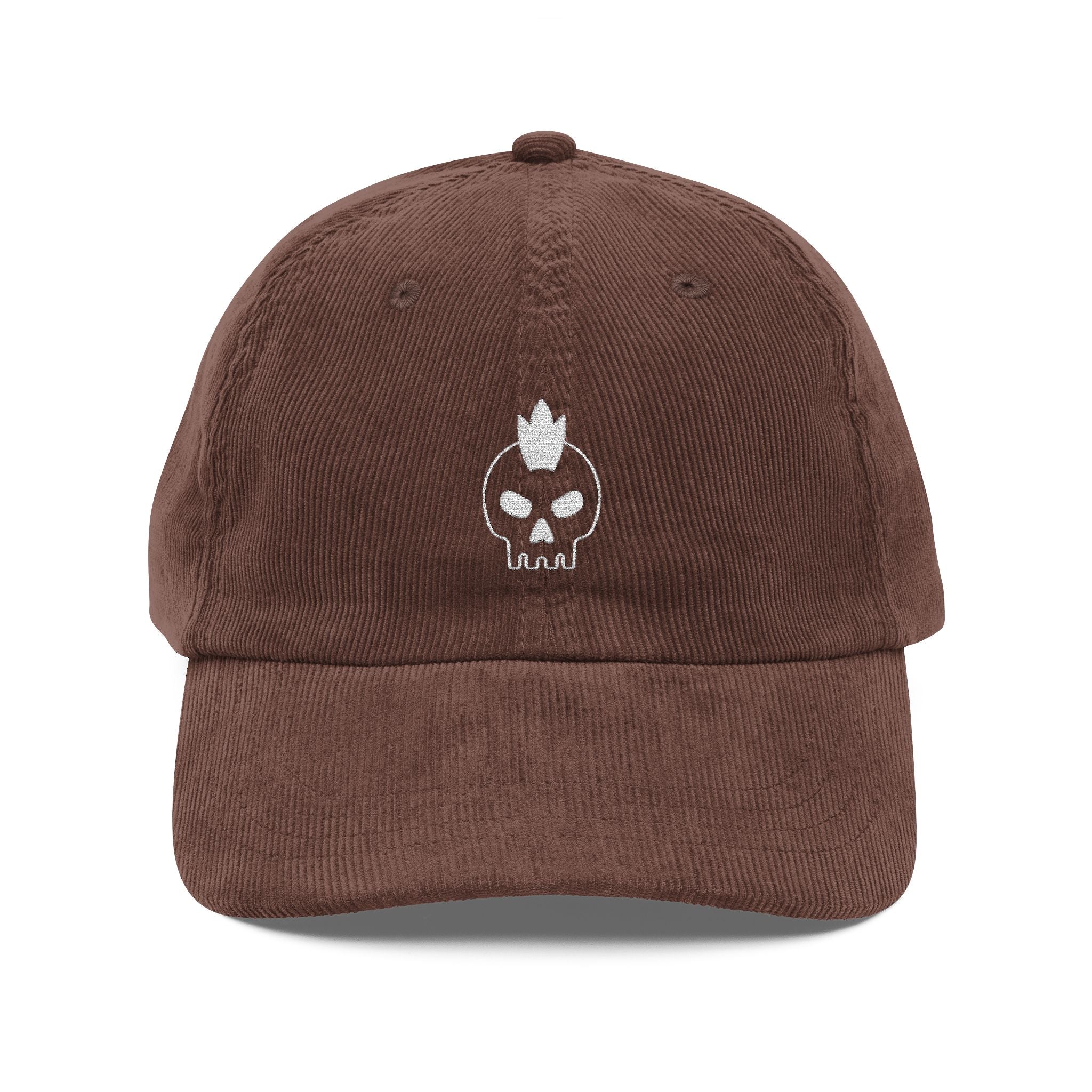 Skull Embroidered Corduroy Hat Vintage Biker Cap Gift For Him Skeleton Dad Hat Streetwear Rider Gift Motorcycle Style Cap