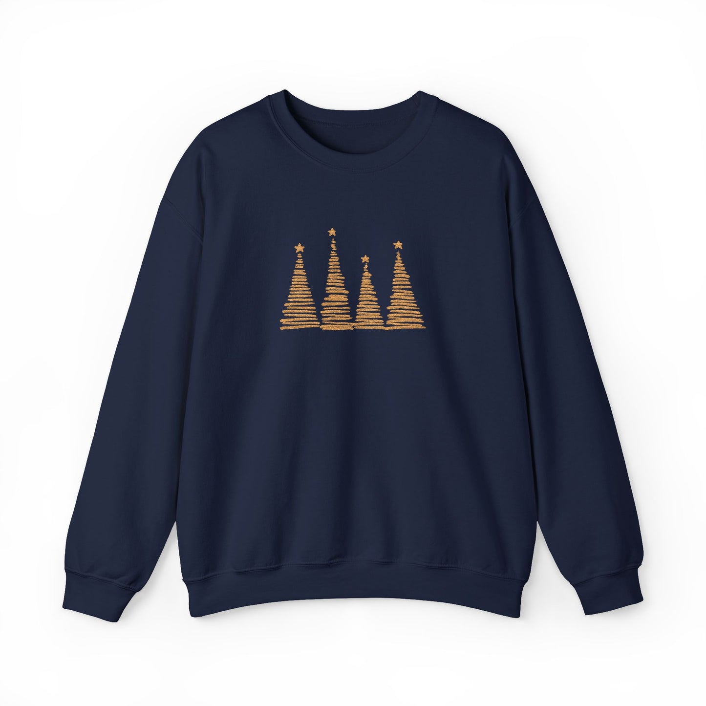 Christmas Four Trees Sweatshirt Gift For Girlfriend Holiday Crewneck Seasonal Winter Present For Mom Minimal Pullover Cozy December Outfit