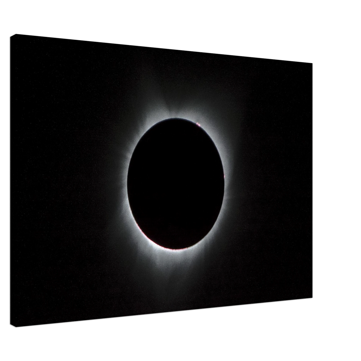 Celestial Eclipse: Dramatic Solar Corona Canvas Print PD_02