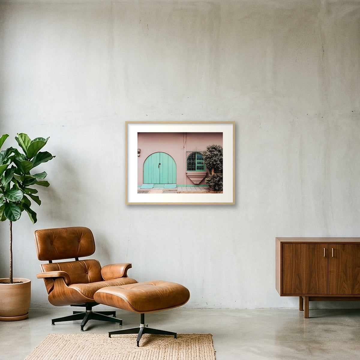 1387 — 80×60cm, 31×24" Oak Frame