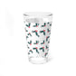 Holly Sprig Pint Glass Brother Gift Sister Present Holiday Barware Seasonal Mixer Cup Winter Table Accent Decor Charm Drinkware Entertaining