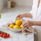 Italy Tea Towel For Italian Lovers, Food Kitchen Towel For Italian Kitchen Decor, La Dolce Vita Dish Towel, Cotton Poly Drying Towel Yellow