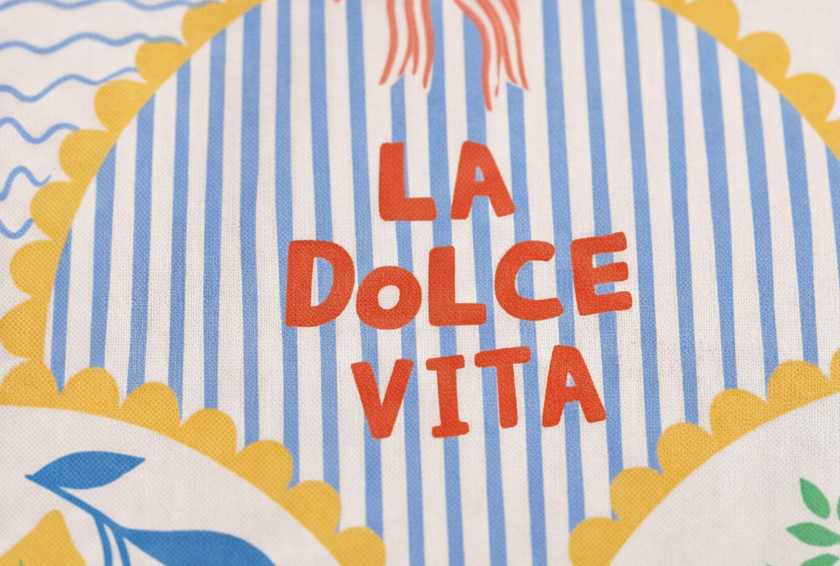 Italy Tea Towel For Italian Lovers, Food Kitchen Towel For Italian Kitchen Decor, La Dolce Vita Dish Towel, Cotton Poly Drying Towel Yellow