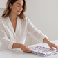 Italy Tea Towel For Italy Lovers, Blue Doodle Wine & Cheese Kitchen Tea Towel For Italian Kitchen, Cotton-Poly Blend Drying Towel