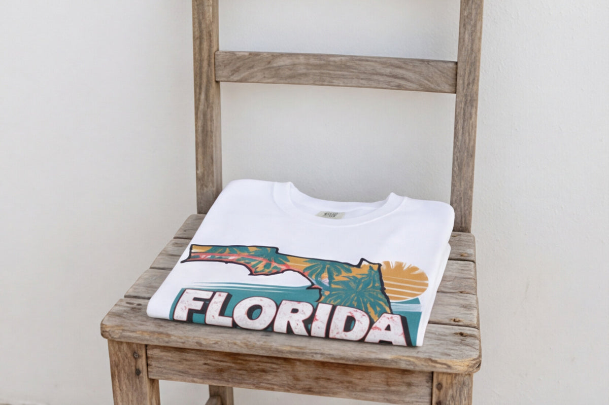 Florida Map T Shirt, Summer Florida Tee, Beach Aesthetic Shirt, Sunshine State Graphic Tee, Travel Aesthetic Top – product image 13