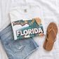 Florida Map T Shirt, Summer Florida Tee, Beach Aesthetic Shirt, Sunshine State Graphic Tee, Travel Aesthetic Top