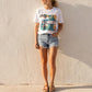 Florida Map T Shirt, Summer Florida Tee, Beach Aesthetic Shirt, Sunshine State Graphic Tee, Travel Aesthetic Top