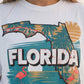 Florida Map T Shirt, Summer Florida Tee, Beach Aesthetic Shirt, Sunshine State Graphic Tee, Travel Aesthetic Top