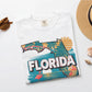 Florida Map T Shirt, Summer Florida Tee, Beach Aesthetic Shirt, Sunshine State Graphic Tee, Travel Aesthetic Top