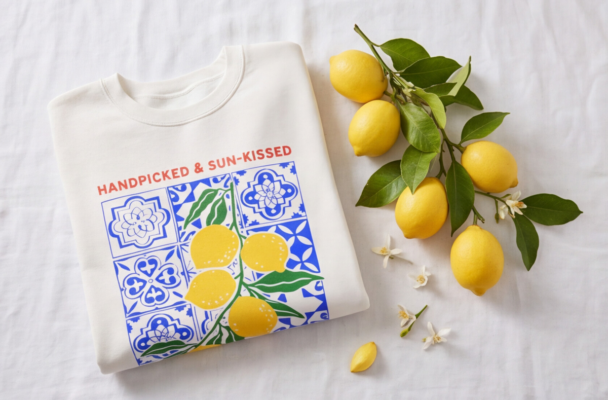 Amalfi Coast Sweatshirt Italy Inspired Top Lemon Graphic Tee Gift For Italy Lover Pullover Mediterranean Vacation… – product image 4