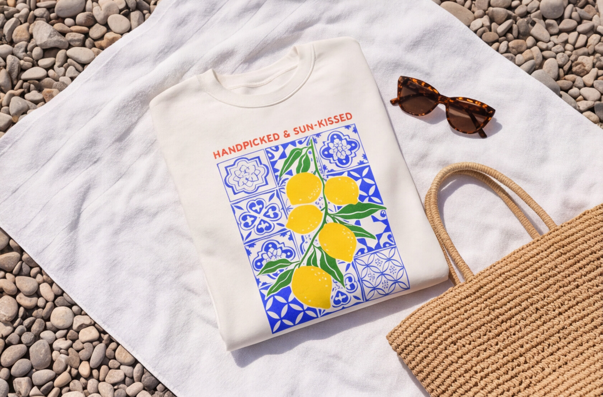 Amalfi Coast Sweatshirt Italy Inspired Top Lemon Graphic Tee Gift For Italy Lover Pullover Mediterranean Vacation… – product image 8