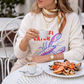 Amalfi Coast Sweatshirt Italy Inspired Top Seafood Graphic Pullover Gift For Italy Lover Mediterranean Vacation Crewneck Italian Souvenir