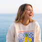 Amalfi Coast Sweatshirt Italy Inspired Top Seafood Graphic Pullover Gift For Italy Lover Mediterranean Vacation Crewneck Italian Souvenir