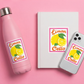 Italy Lover Gift Italian Sticker Limoncello Decal, Travel Summer Sticker Lemons For Foodie, Citrus Floral Vinyl Decal Fruit