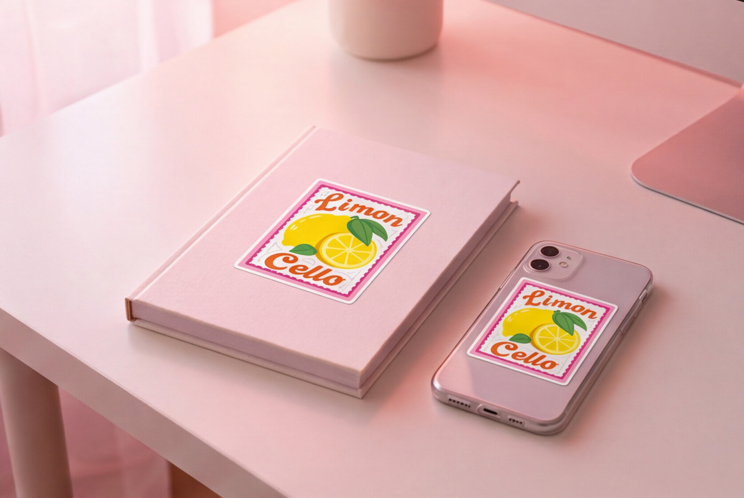 Italy Lover Gift Italian Sticker Limoncello Decal, Travel Summer Sticker Lemons For Foodie, Citrus Floral Vinyl Decal Fruit