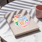 Italian Souvenirs Gift Sticker For Italy Lovers, Amalfi Coast Doodle Sticker, Summer Travel Kiss-Cut Sticker For Ocean Lovers, Surf Sticker