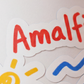 Italian Souvenirs Gift Sticker For Italy Lovers, Amalfi Coast Doodle Sticker, Summer Travel Kiss-Cut Sticker For Ocean Lovers, Surf Sticker