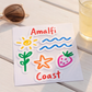 Italian Souvenirs Gift Sticker For Italy Lovers, Amalfi Coast Doodle Sticker, Summer Travel Kiss-Cut Sticker For Ocean Lovers, Surf Sticker
