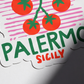 Italy Travel Sticker Gift For Italian Lovers, Palermo Sicily Cherry Tomatoes Sticker For Foodie Gift Fruit Market Vine Sticker For Chef