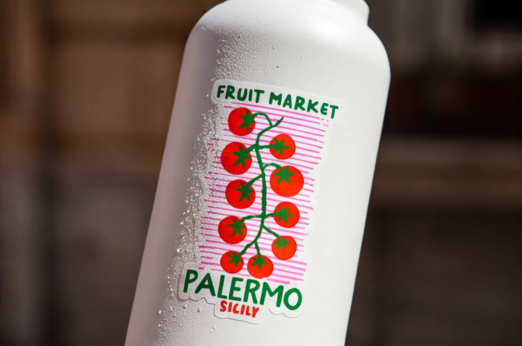 Italy Travel Sticker Gift For Italian Lovers, Palermo Sicily Cherry Tomatoes Sticker For Foodie Gift Fruit Market Vine Sticker For Chef