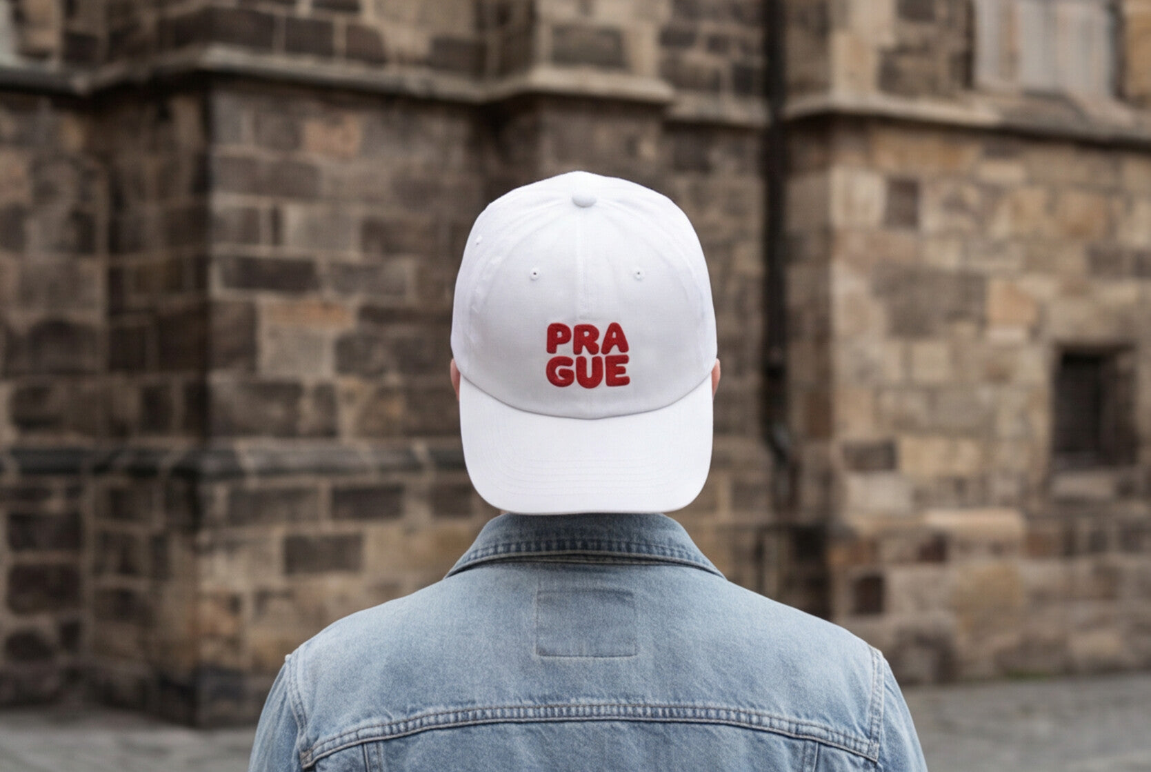 Embroidered Prague Hat Czech Republic Cap Praque Travel Souvenir Gift For Traveler Hat European City Style Minimalist Outfit Tourist
