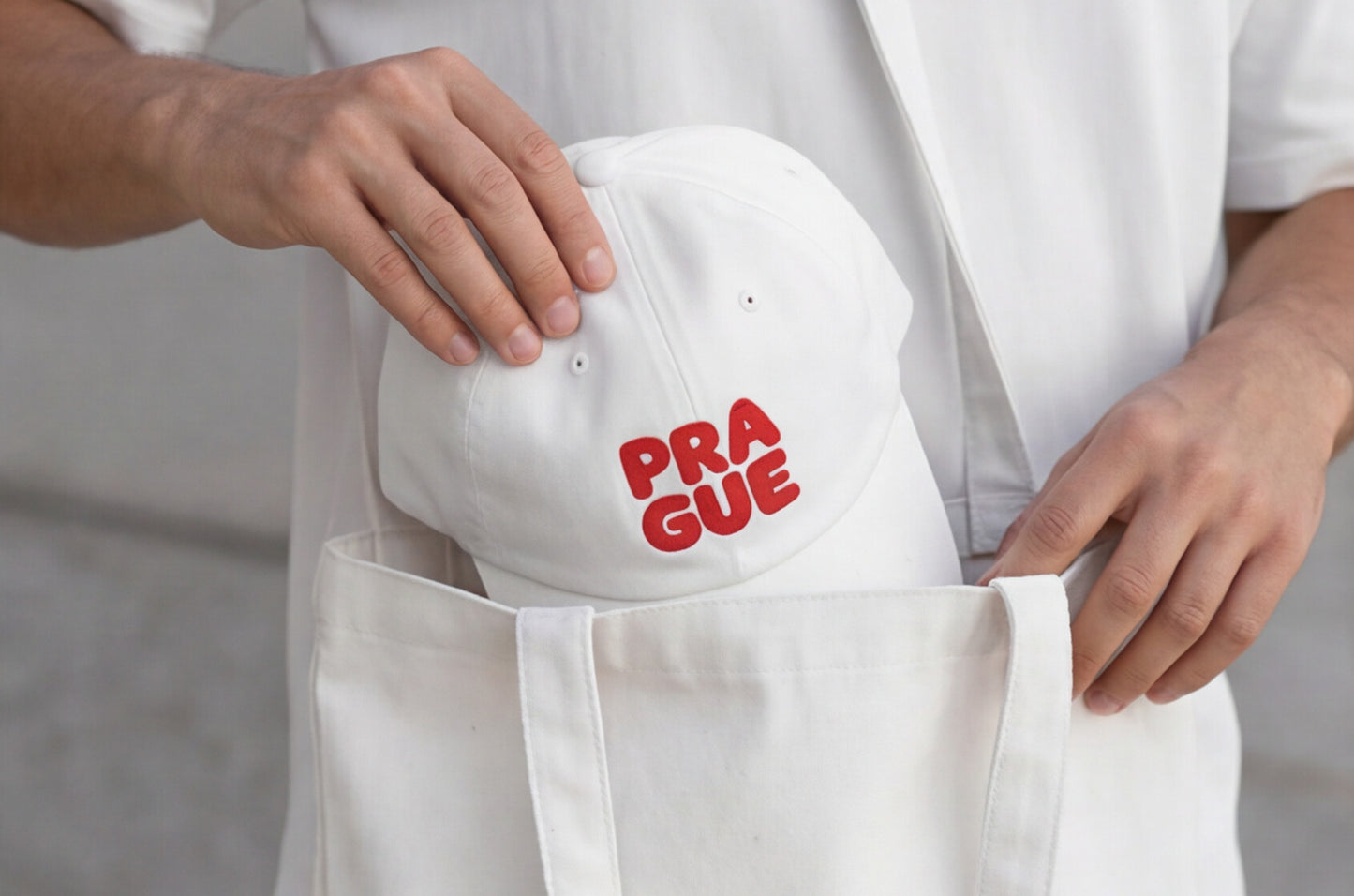 Embroidered Prague Hat Czech Republic Cap Praque Travel Souvenir Gift For Traveler Hat European City Style Minimalist Outfit Tourist