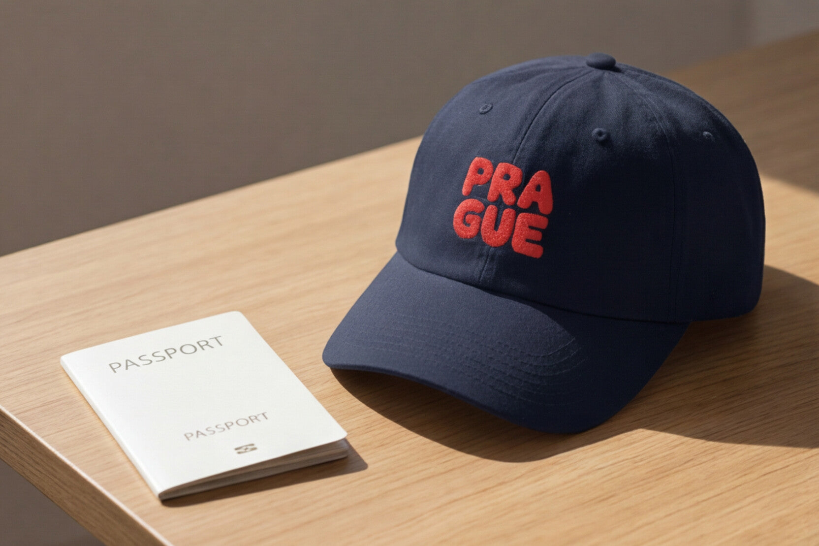 Embroidered Prague Hat Czech Republic Cap Praque Travel Souvenir Gift For Traveler Hat European City Style Minimalist Outfit For Traveler