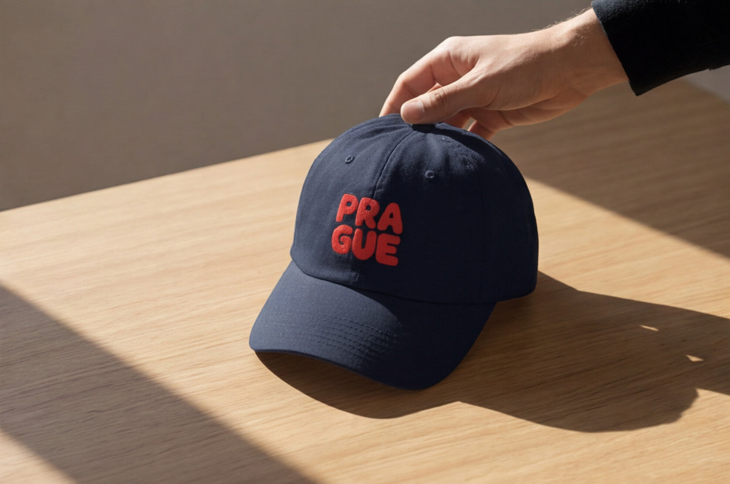 Embroidered Prague Hat Czech Republic Cap Praque Travel Souvenir Gift For Traveler Hat European City Style Minimalist Outfit For Traveler