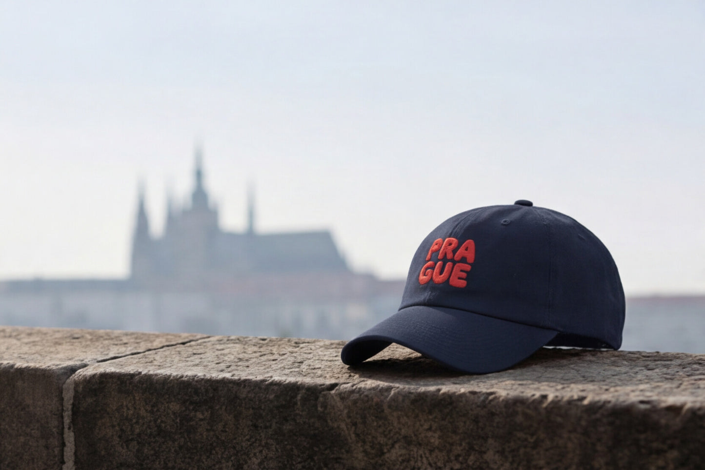 Embroidered Prague Hat Czech Republic Cap Praque Travel Souvenir Gift For Traveler Hat European City Style Minimalist Outfit For Traveler