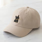 White Cat Embroidered Hat Gift For Cat Mom Gift For Cat Lover Minimal Aesthetic Cap Summer Outfit Hat Casual Daily Wear Fashion Accessory
