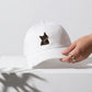 White Cat Embroidered Hat Gift For Cat Mom Gift For Cat Lover Minimal Aesthetic Cap Summer Outfit Hat Casual Daily Wear Fashion Accessory