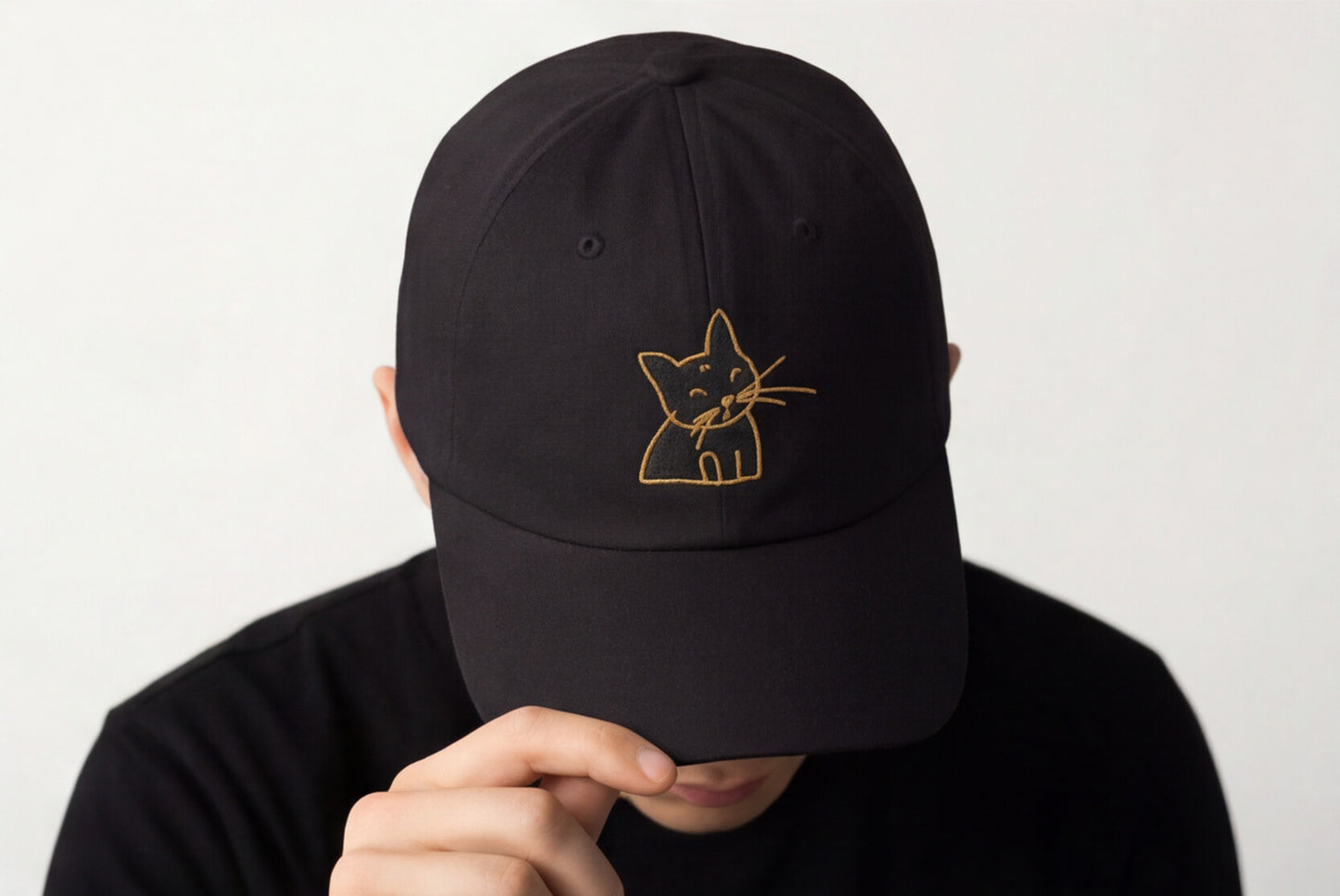 White Cat Embroidered Hat Gift For Cat Mom Gift For Cat Lover Minimal Aesthetic Cap Summer Outfit Hat Casual Daily Wear Fashion Accessory